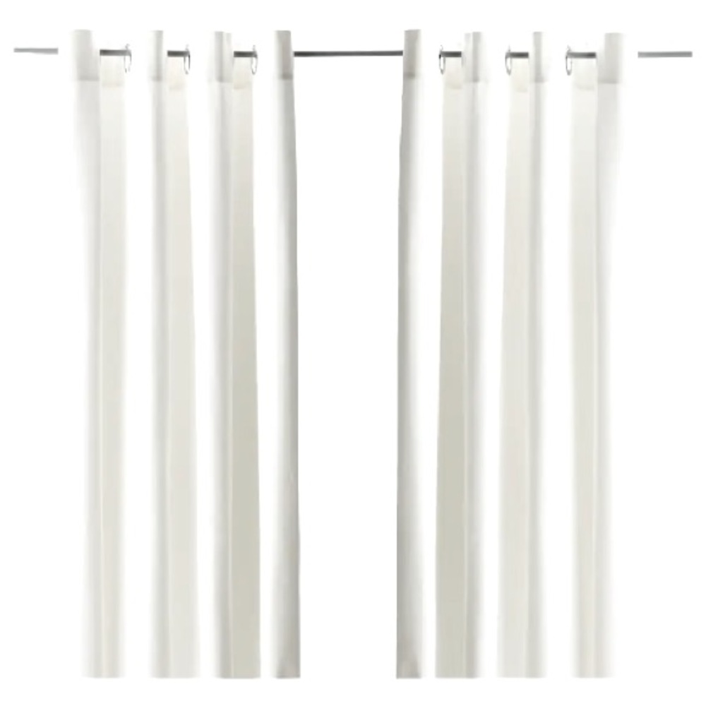 IKEA merete room darkening white curtain set